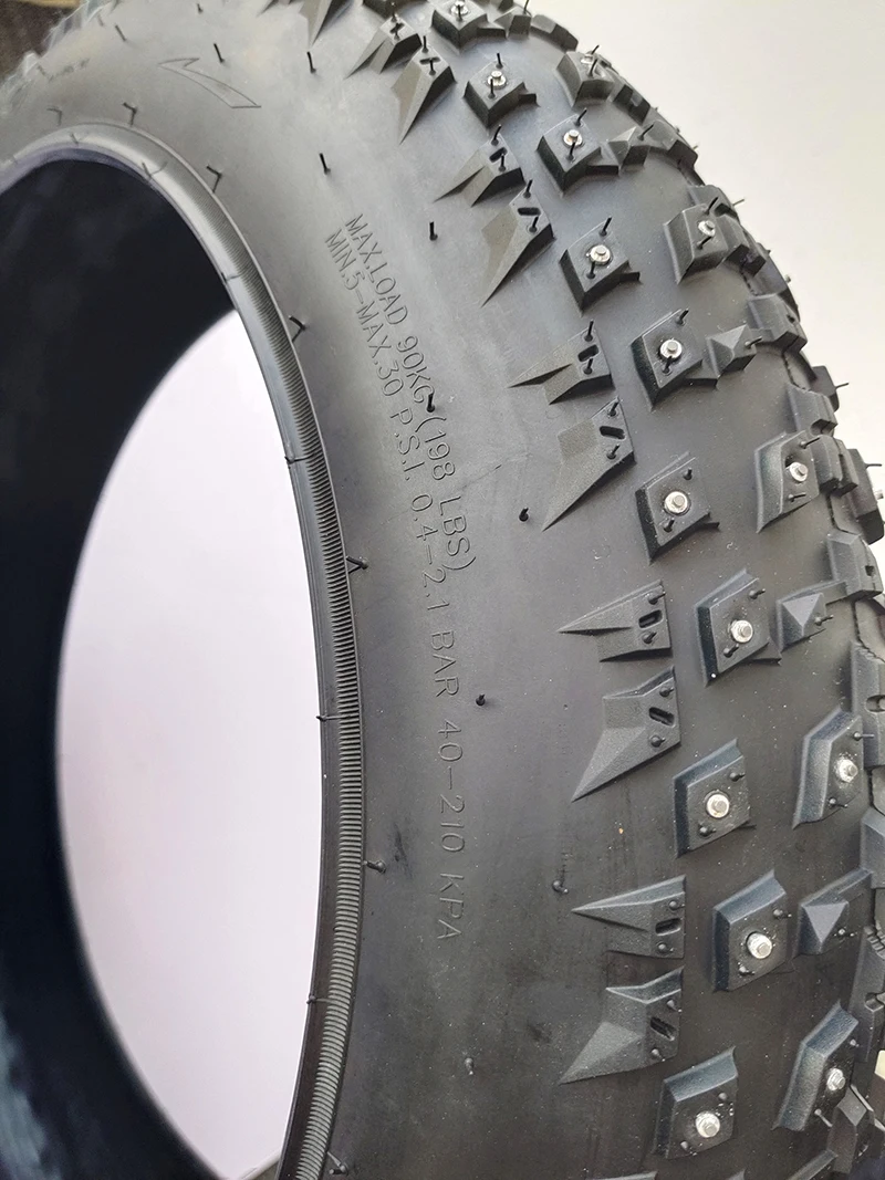 Winter Snow Bike Tires 20' x 4.0 fat bike tyre 20x4 studded bicycle tyres and inner tubes