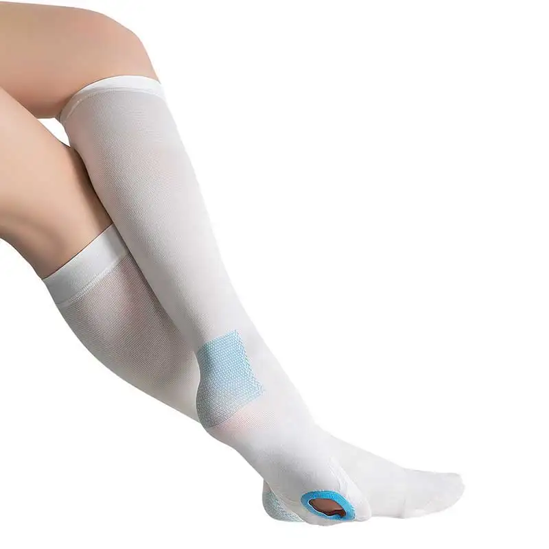 Anti Embolism Socks for Women & Men,20-30 mmHg Knee High Medical Compression Socks with Inspection Toe Hole for Recovery Aid,DVT