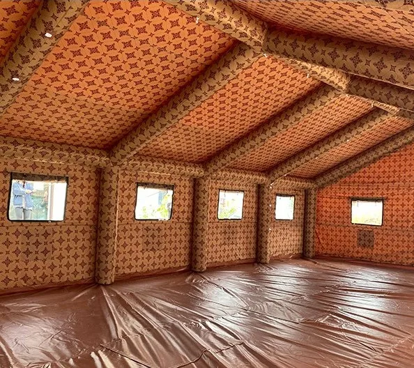 Customized 3*3M 3*4M 3*6M inflatable camping outdoor tent with air tube