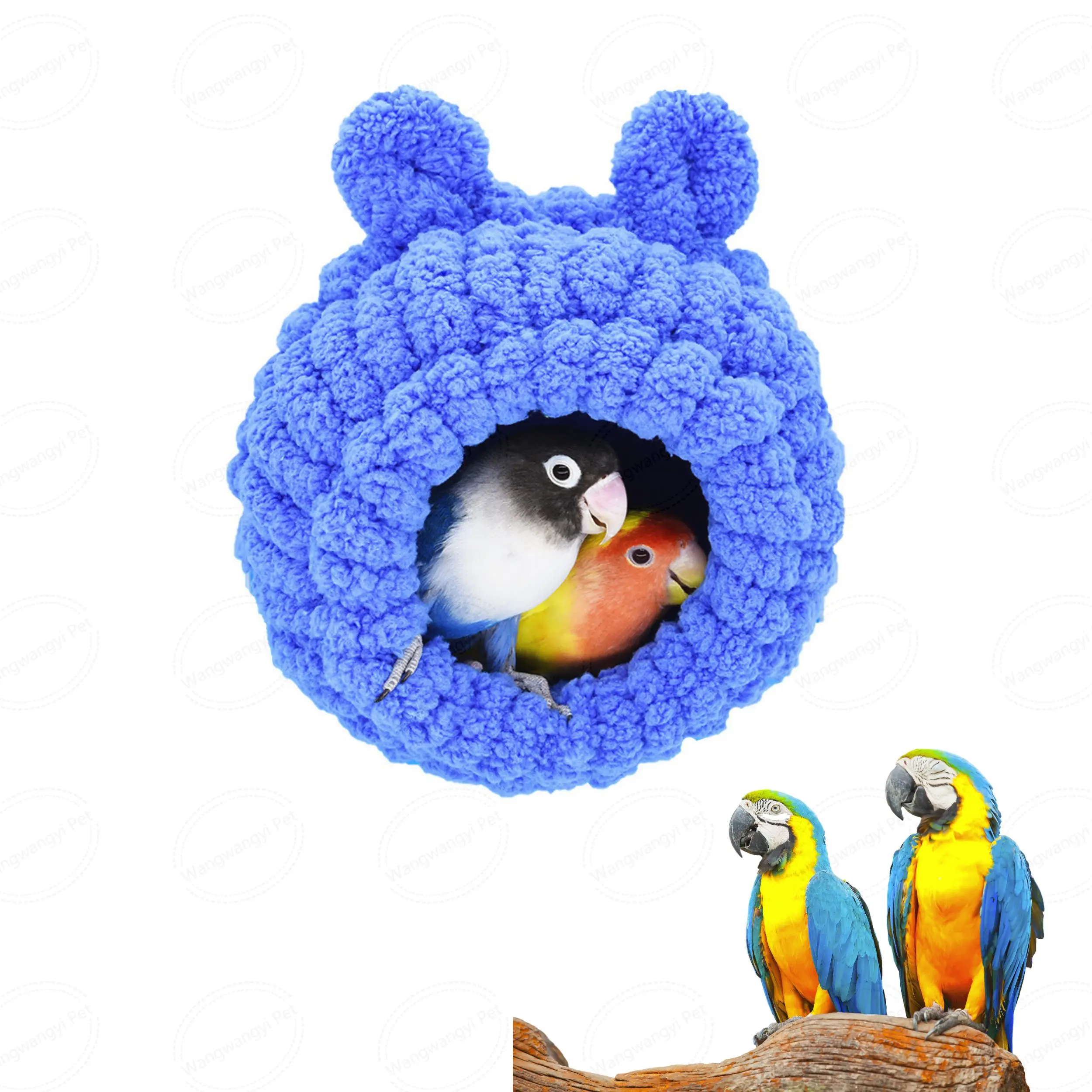 Hot selling Extra Thick Coral Fleece Bird Bed Winter Warm Keeping Parrot Bird Nest