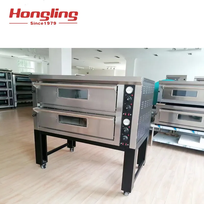 professional pizza baking machine 2 deck 500 degree Celsius gas pizza ovens in China