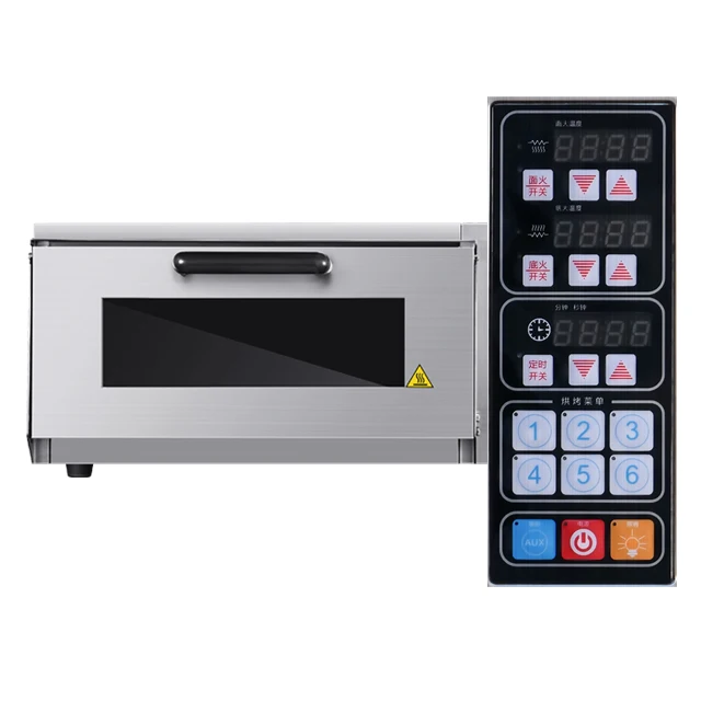 1 deck commercial Microcomputer temperature control stainless steel stone board profession electric pizza oven