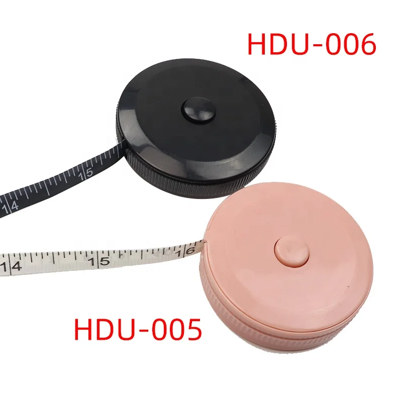 Retractable Dual Sided Black One Size Fits ALL 60 Inch Body Tape Measure Mini Sewing Tape Black Custom Logo With Push Button