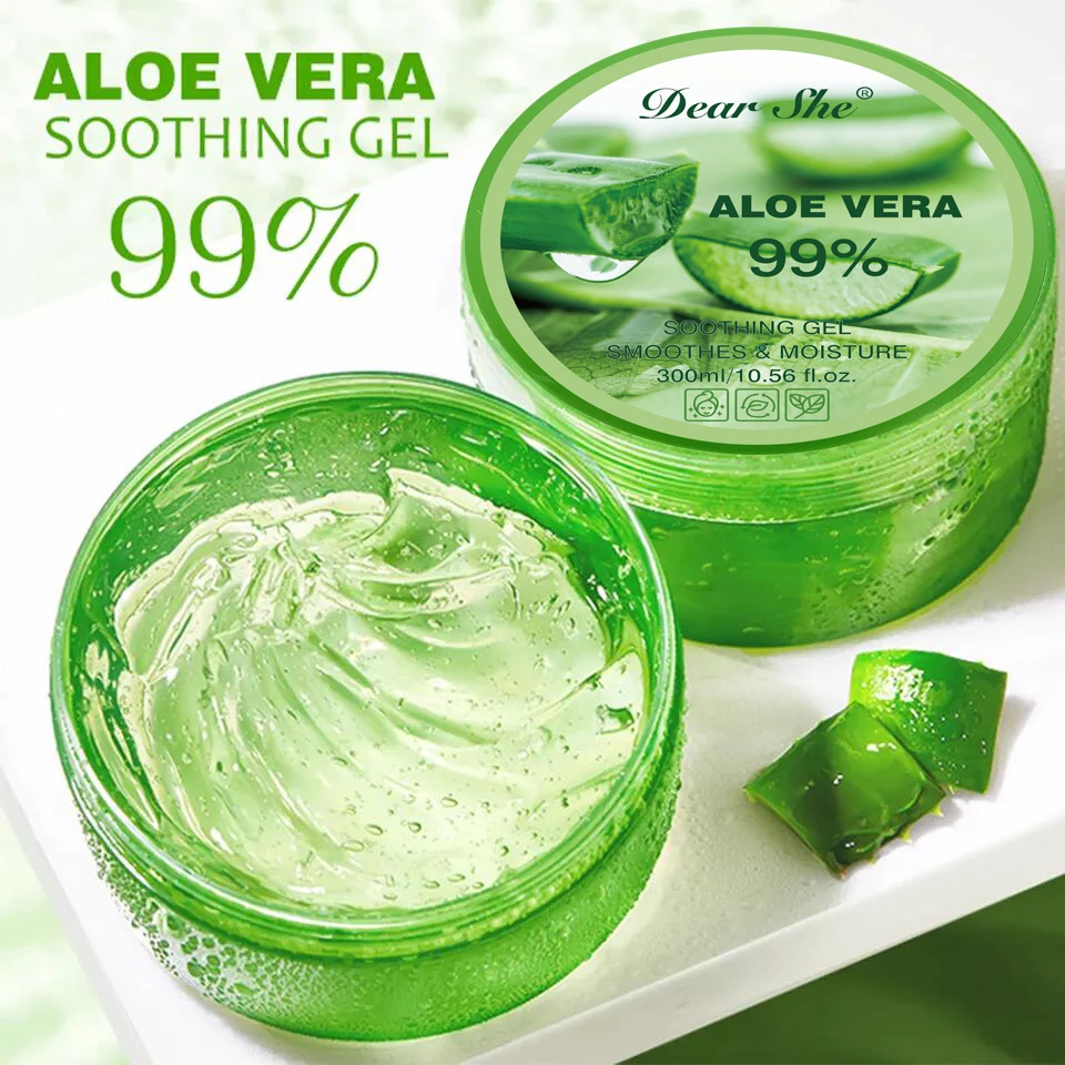 Factory Direct Selling Dear She Natural Plants Soothing Aloe Vera Facial Gel Cream Smoothing Moisturizing Face Skin Care