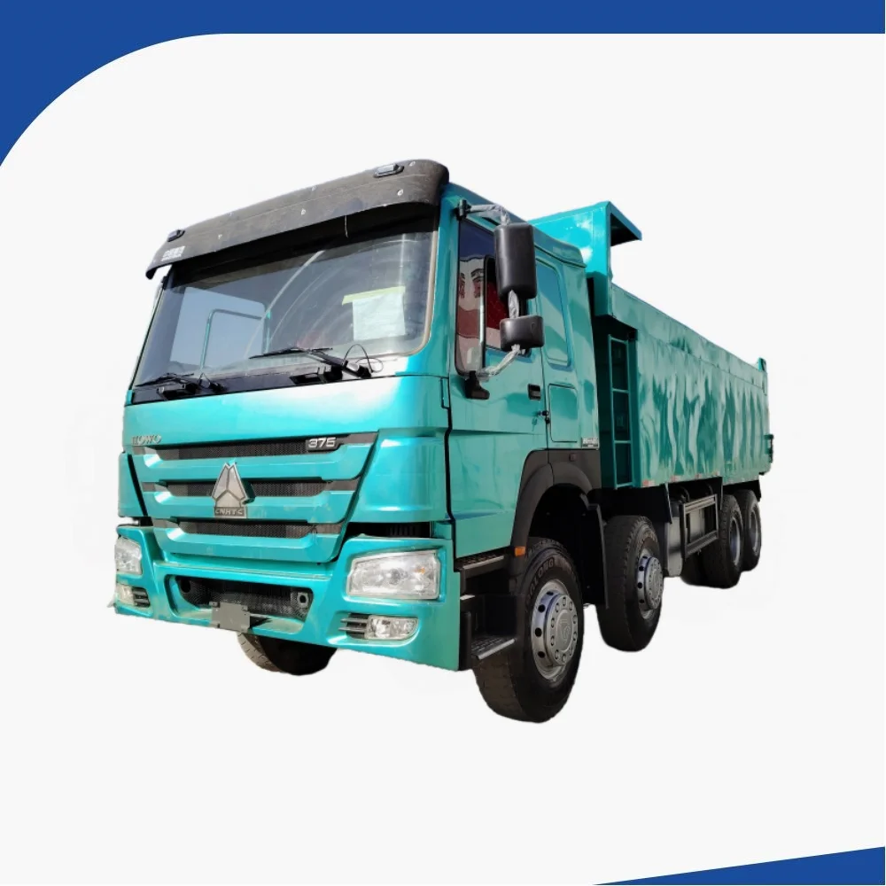 Heavy Duty SINTRUK 8x4 12 Wheels 371Hp/375Hp380Hp/420Hp Used HOWO Dumper Trucks With Container for Sale