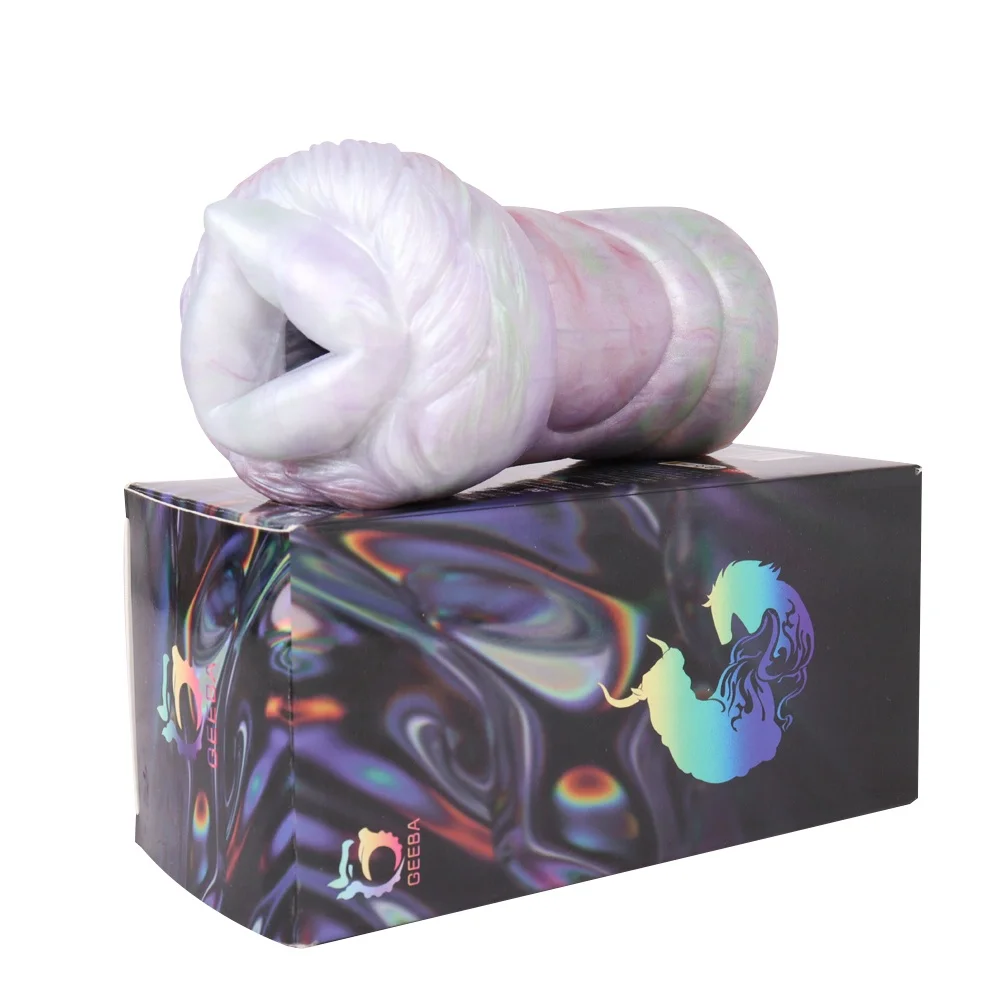 GEEBA fantastic beast horse aircraft cup realistic vagina pocket pussy sex toys soft  silicone masturbators for man adults