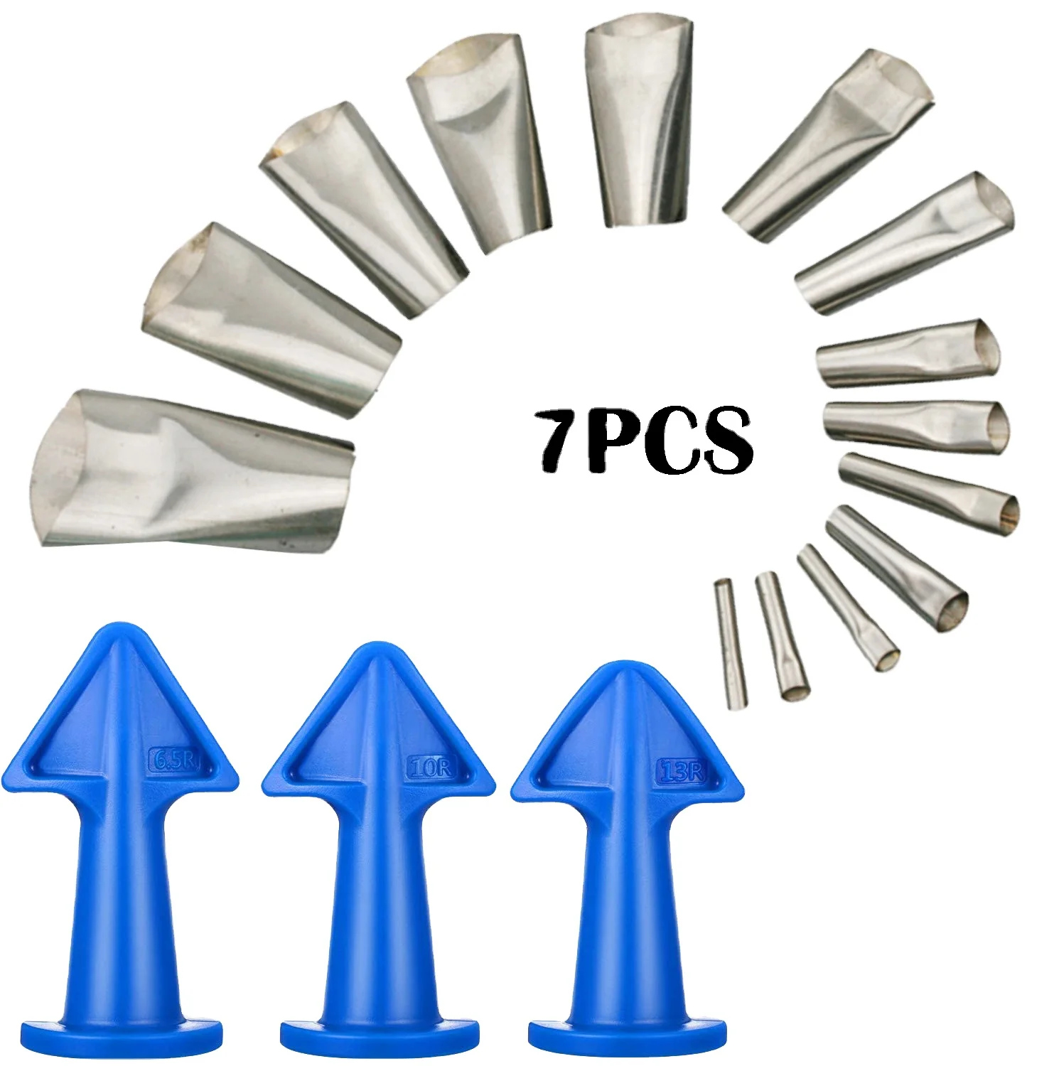 
17 reusable caulking nozzle stainless steel sealing finishing agent silicone nozzle accessories tile seam scraper 