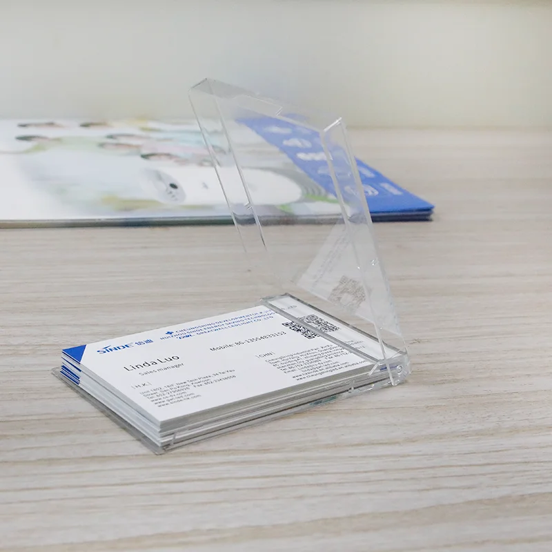 2024 Лидер продаж визитница маленький прозрачный пластиковый ящик для хранения карт