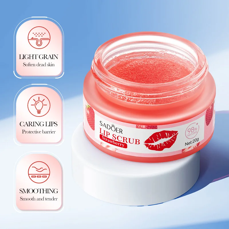Custom Vegan Pink Lip Lightening Scrub Jar Exfoliating Bubble With Brush Private Label Night Mineral Lip Balm For Dark Lips