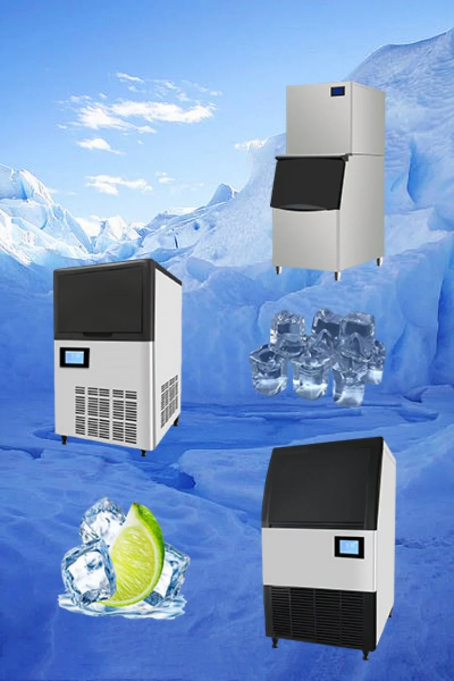 Stainless Steel Small Square Ice Block Machine 25kg Daily Capacity Commercial Spray Style Ice Block Making Machine