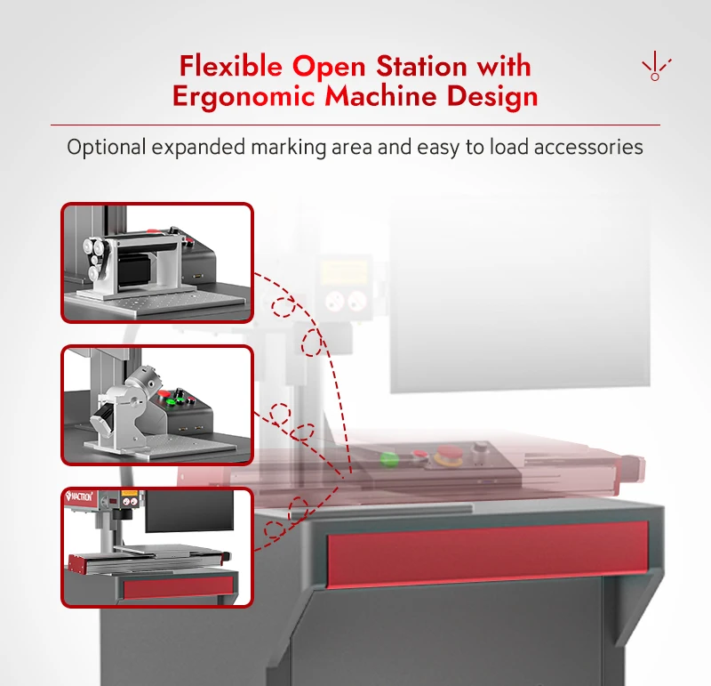 50W Keyboard Fiber Laser Marking Machine with Laser Marking XY Table Price
