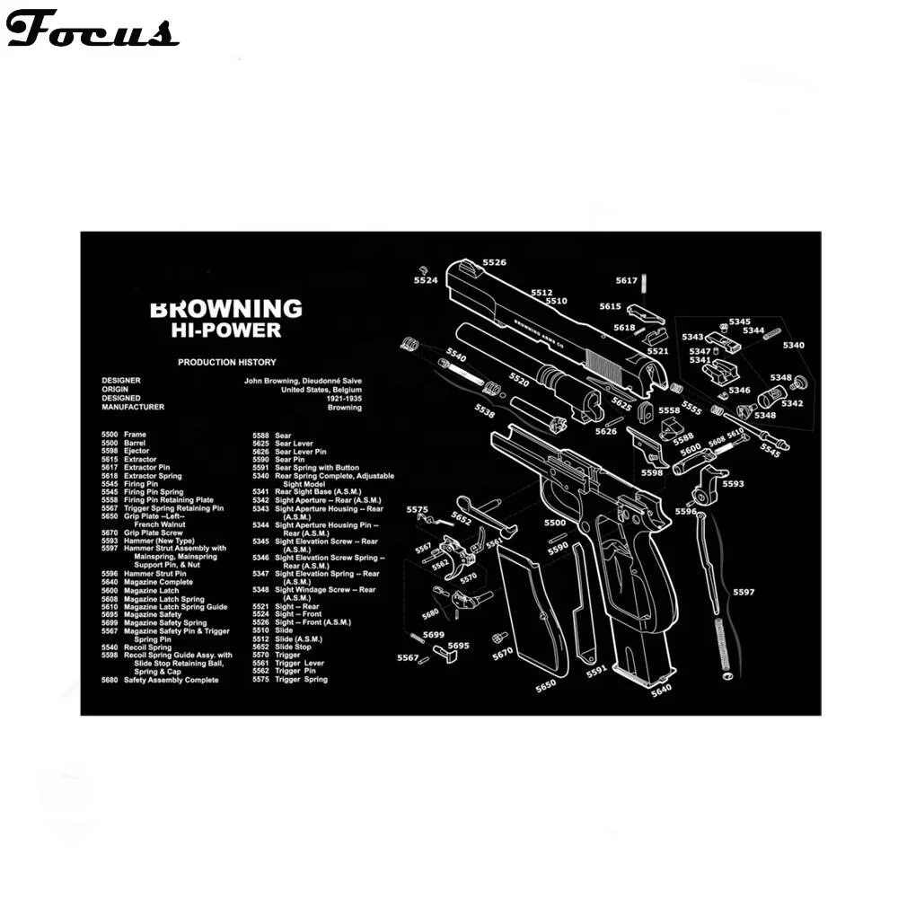 Gun Cleaning Mat Custom Logo Tactical Parts Accessories