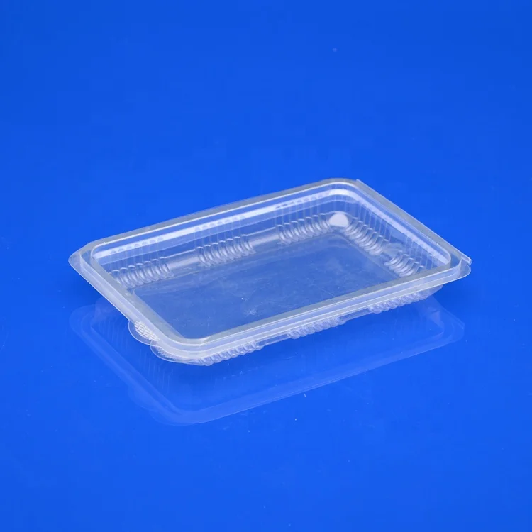 Transparent manufacturers take away clamshell container Custom plastic low height  design food container