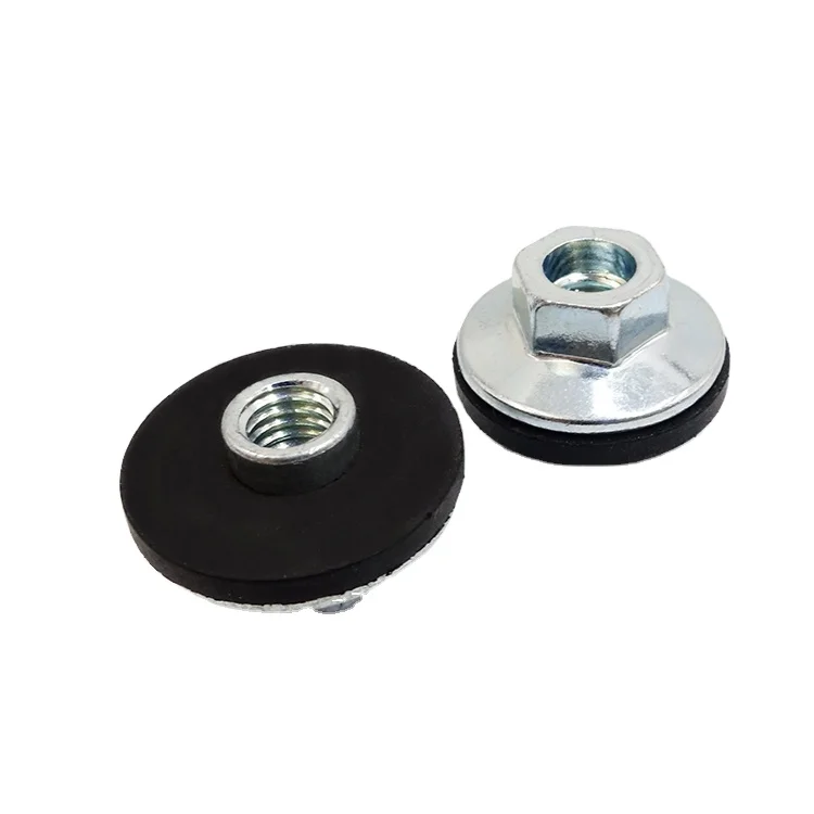 
Custom Assembly Set Flat Washer Hex Flange Protruding Nut With EPDM Rubber Washer 