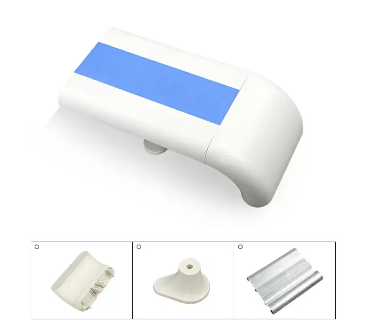 Wall Mounted PVC Plastic balustrades handrails anti- Collision hospital hallway Handrails with bracket