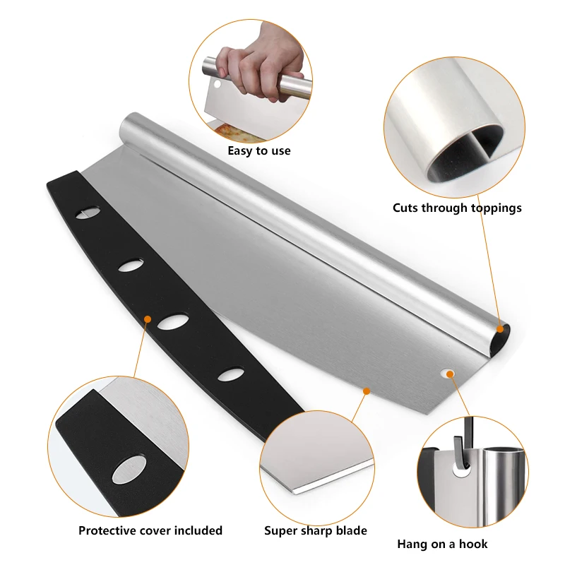 Aluminium Metal Pizza Paddle Slider  Foldable Wooden Handle Pizza Peel Spatula Set