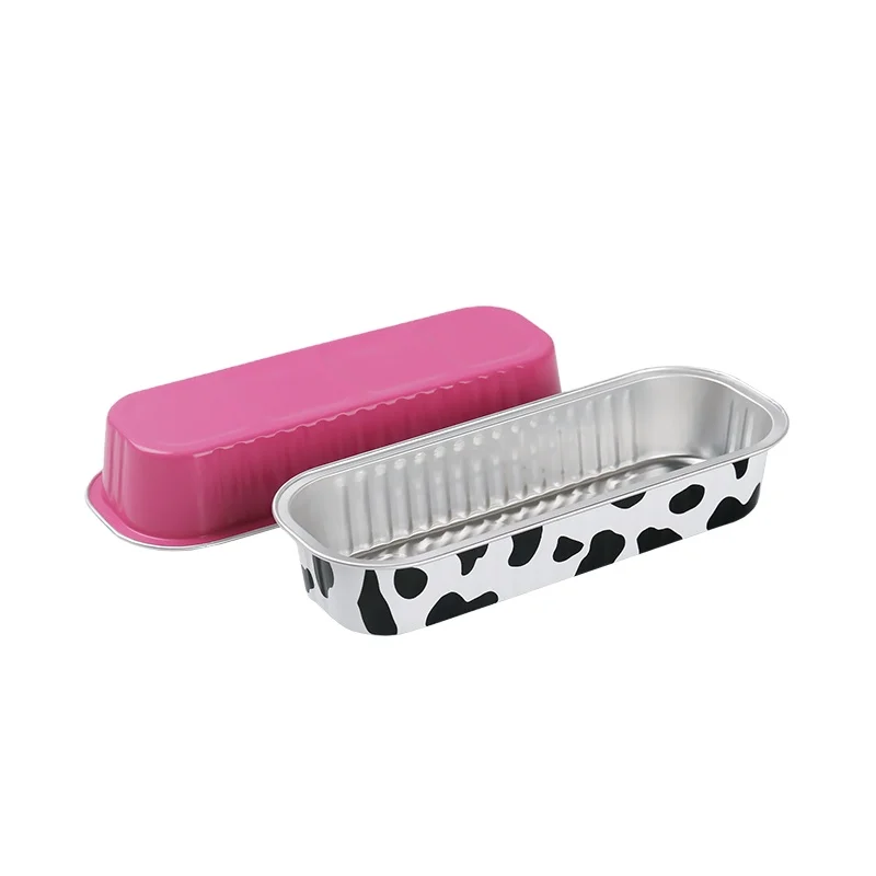 Wholesale Cheap Disposable Takeaway Food Baking Pan Colorful Aluminum Food Foil Containers With Lid