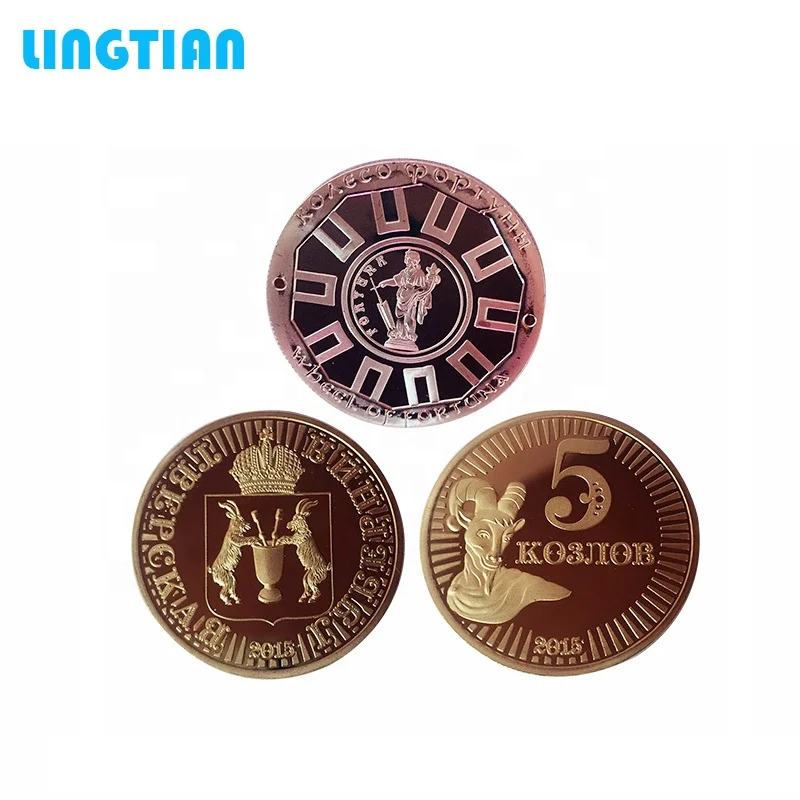 OEM ODM Custom Game Proof Metal Coin For Board Game