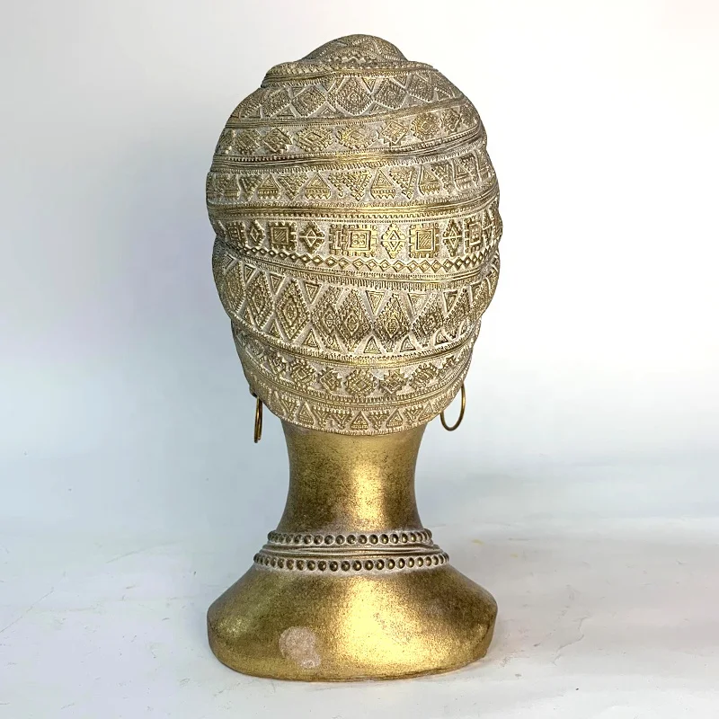 African Art Black Bust Sculptures, Modern Decor African American Bust Statue for Living Room Desktop Bookcase Entrance Decor