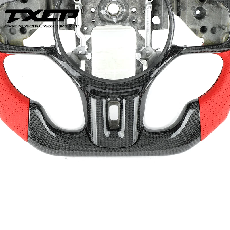 for EVO X Flat Bottom Matte Carbon Fiber Steering Wheel Fit for Mitsubishi Lancer 2008-2015