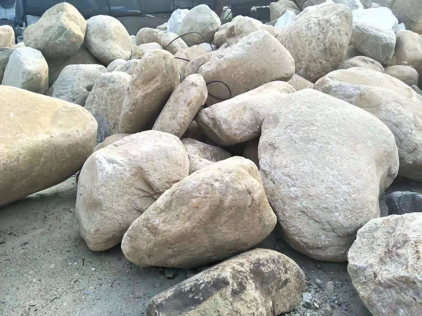 white with stripe 150-1000mm big size of river stone rocks for waterfall landscape