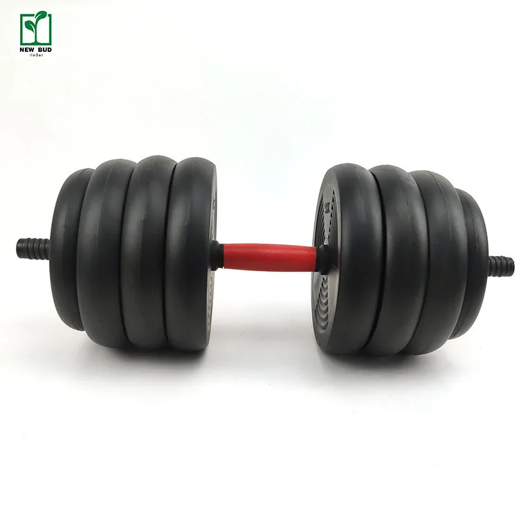 
Wholesale cheap adjustable 40 kg cement dumbbells set 