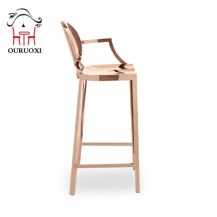 wedding party furniture high quality full metal stainless steel bar stool