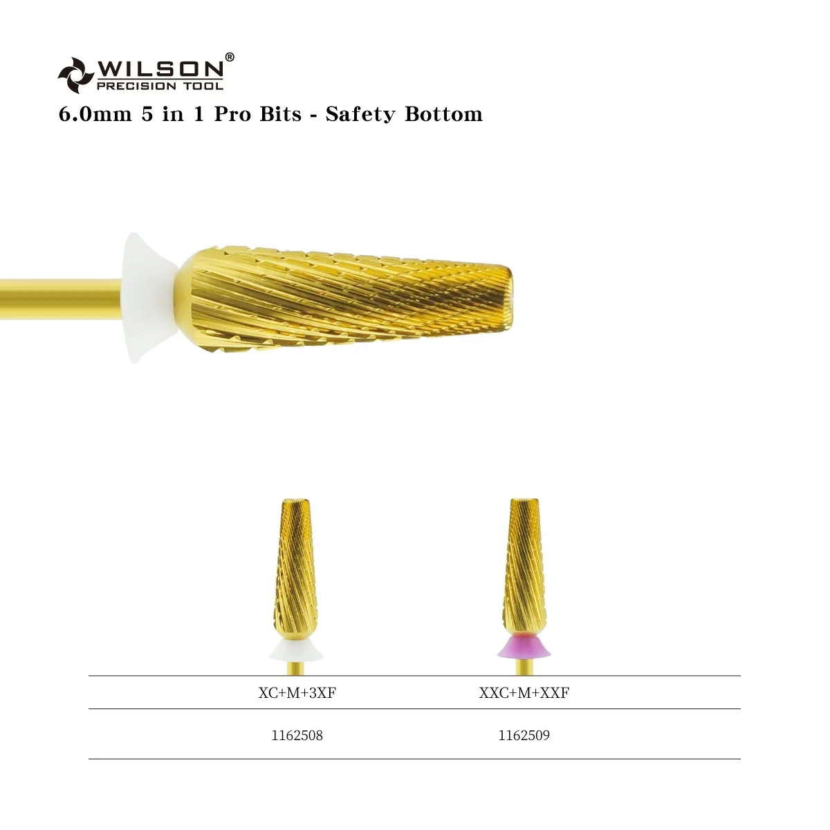  6.0mm 5 in 1 Pro Bits - Safety Bottom TiN Coating Tungsten drill bits all 3/32