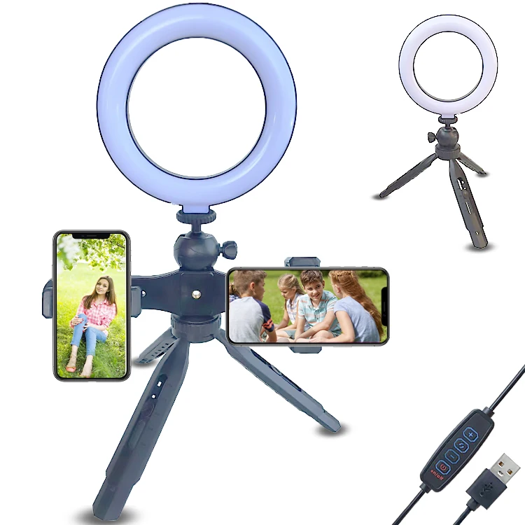 2021 6 inch 8 inch 10 inch 12 inch selfie makeup ring light led with tripod stand cell phone for video