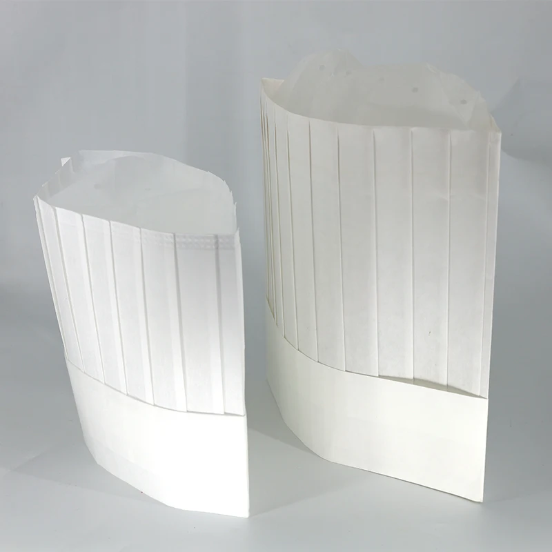 Logo Printed Non Woven Disposable Chef Hat For Kids And Adult Cooking Baking Home Kitchen School and Restaurants