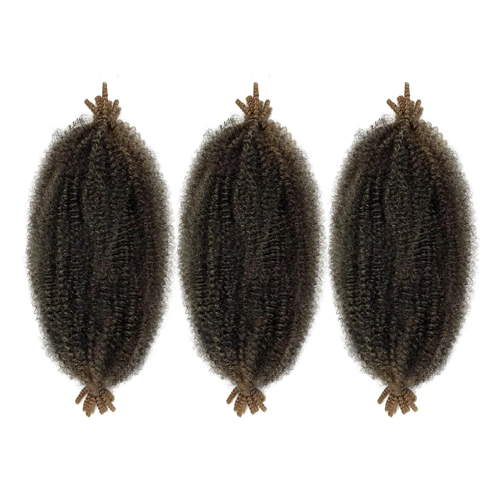 Wholesale Pre Fluffed Kinky Curly Braiding Hair Pre-Separated Springy Afro Twist Crochet Hair for Locs Hair Extensions