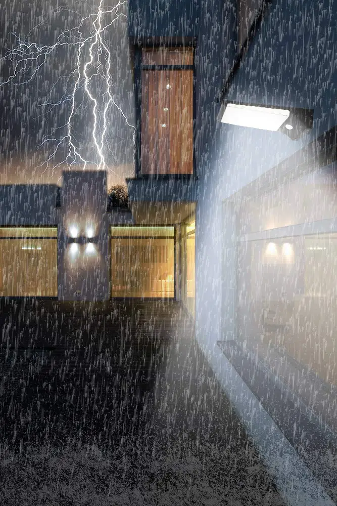 Outdoor Garden Waterproof IP65  Solar Power LED Light Wall Mount Lamp With Motion Sensor