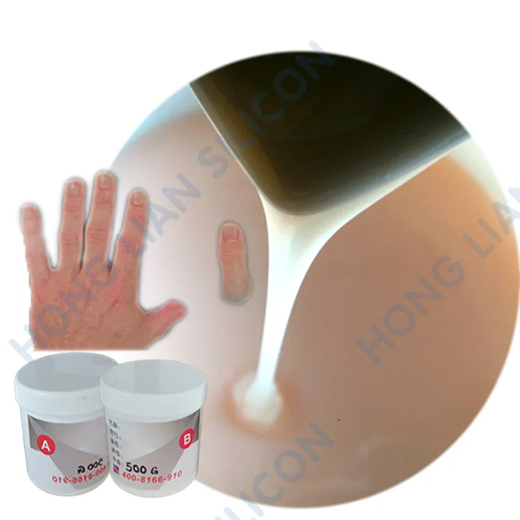Super Soft Human Lifecasting RTV-2 Liquid Silicone Rubber 0A hardness Skin color AB two-component Mold silica gel