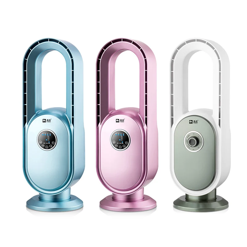 LUCKY FEEL TC-WY 2022 New Arrival Fashion Design No Blades Blue Pink Whit Color Remote and Mechanical Tower and Pedestal Fan