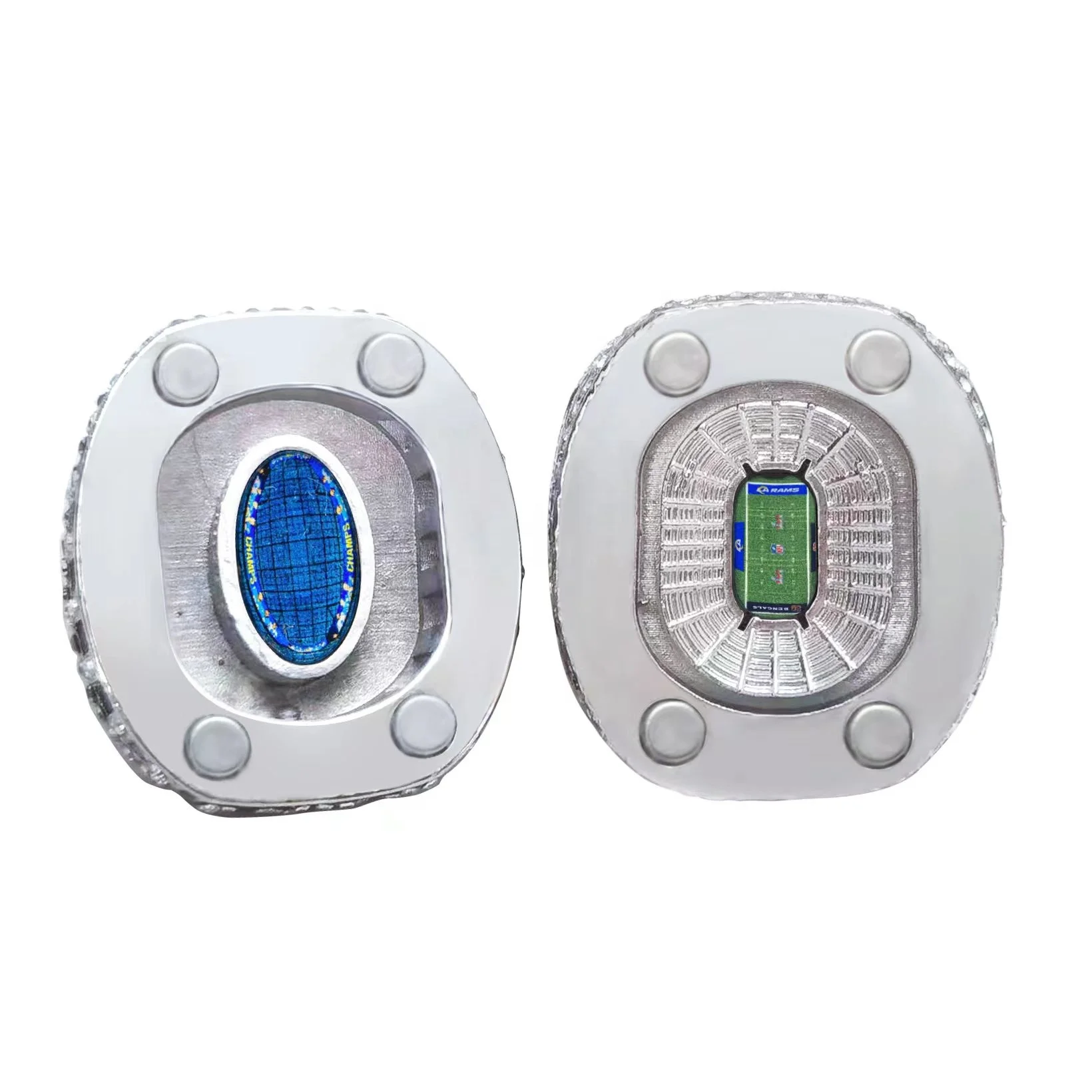 The  Newest 2022 Los Angels Rams Official Championship Rings with opened ring top and  custom sports rings for men