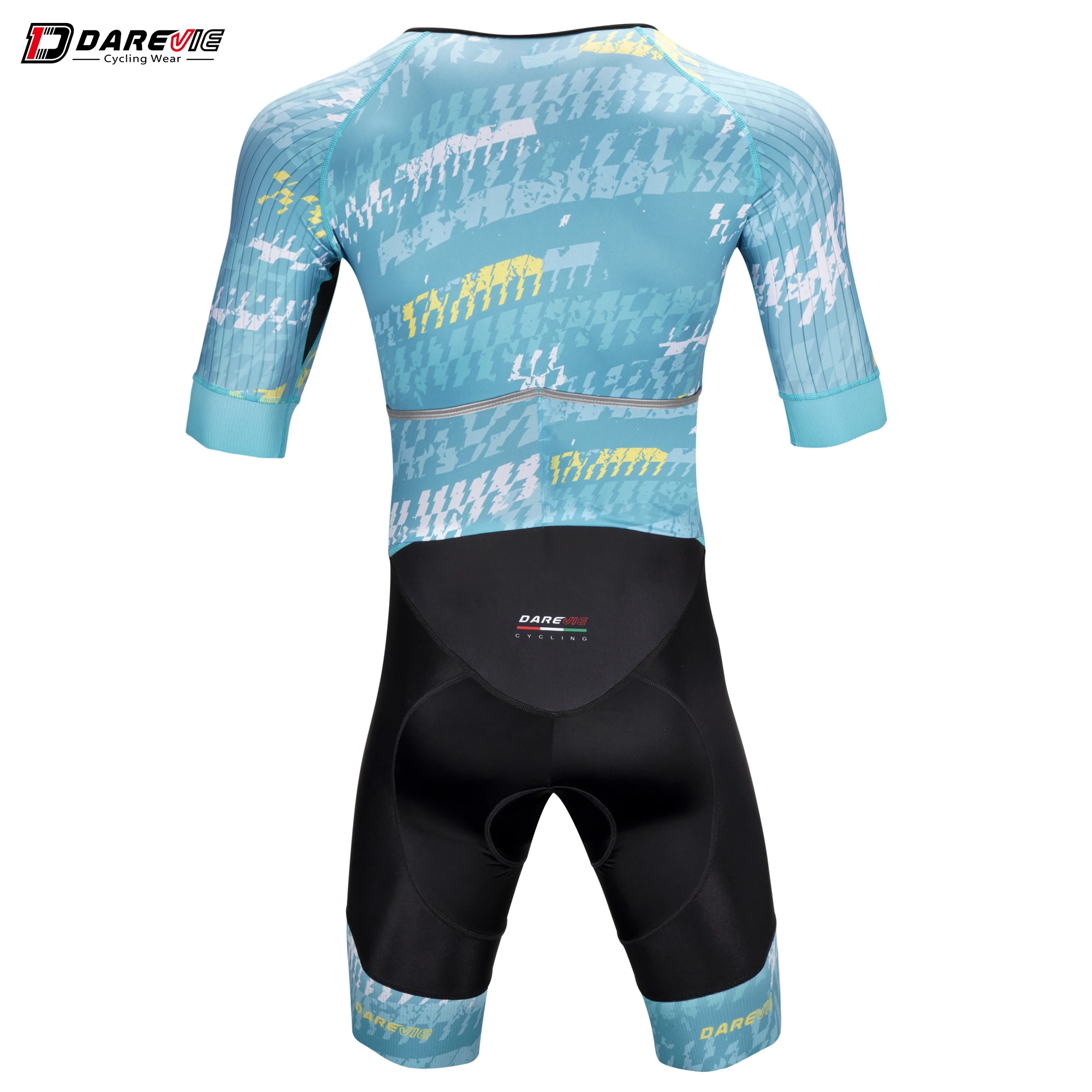 Darevie Custom Breathable Durable Quick Dry Men Short Sleeve Triathlon Wear Tri Suit Manufacturers Oem