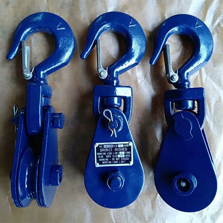 
Single Wheel Marine Pulley Block With Hook Or With Shackle 