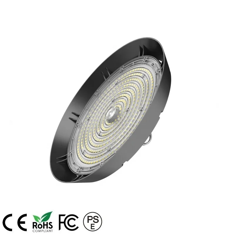 200W UFO High Bay Light with IP65 Waterproof Rating and 110 Beam Angle for Wide Area Illumination