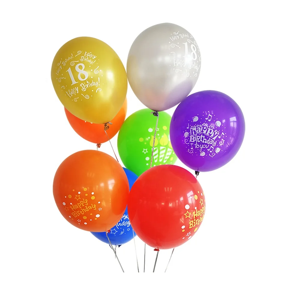 Birthday Decoration Round Shape Custom Printing Ballon Alphabet Letter Digital Cloud Cow Flower Colorful Printed Latex Balloon