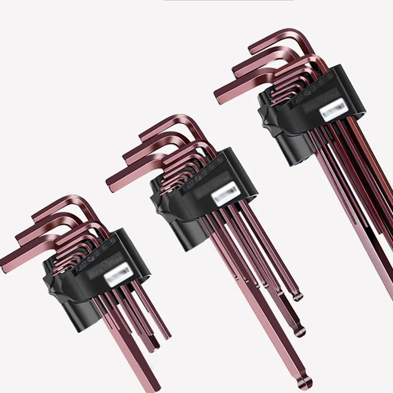 scope m6 chrome allen 3 16 impact resistant can ergonomic handle hex key wrench set 30piece (02838 in 710 mm) 25253