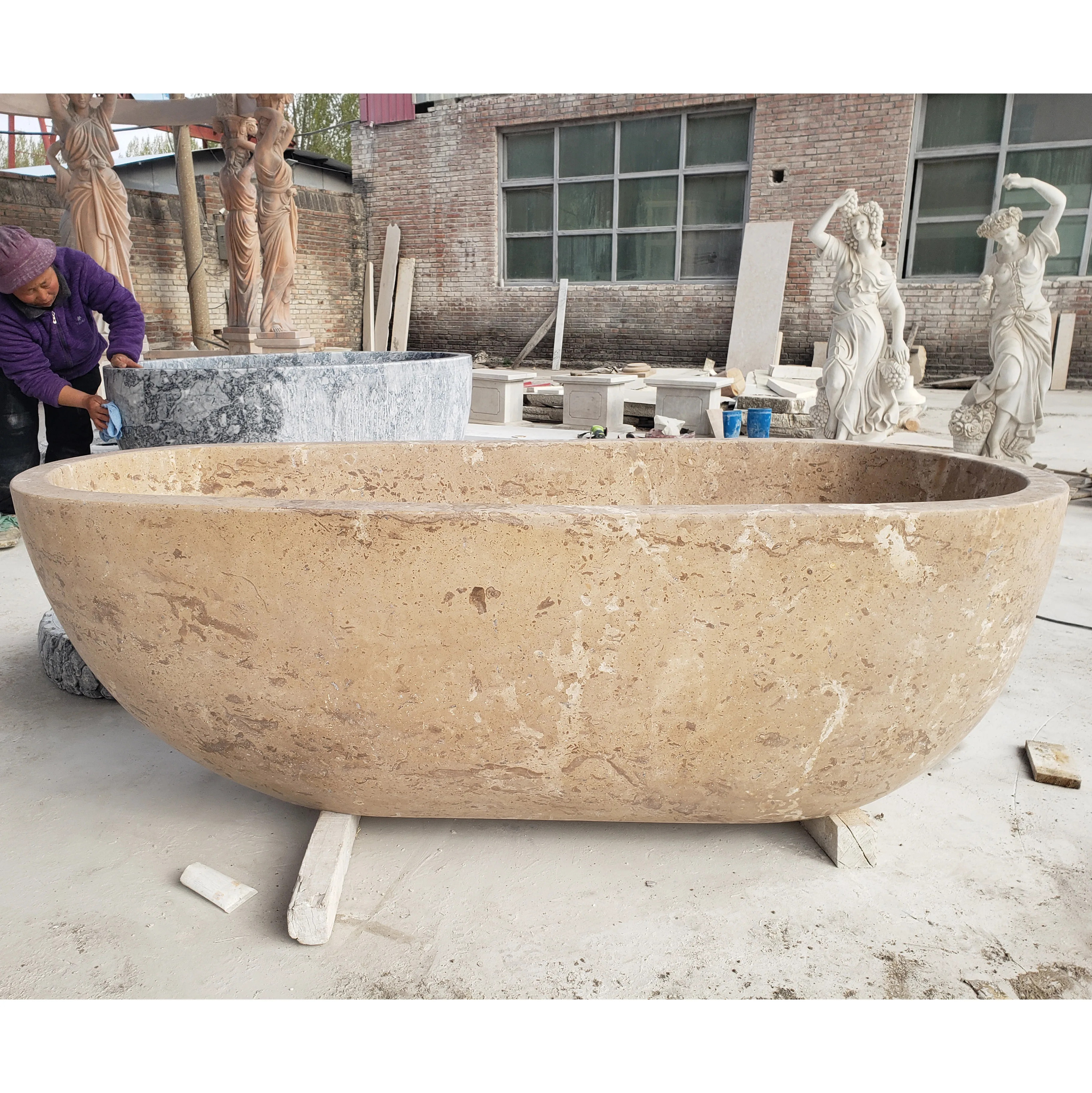 Ванна из натурального мрамора для украшения дома, Мраморная Ванна ручной работы