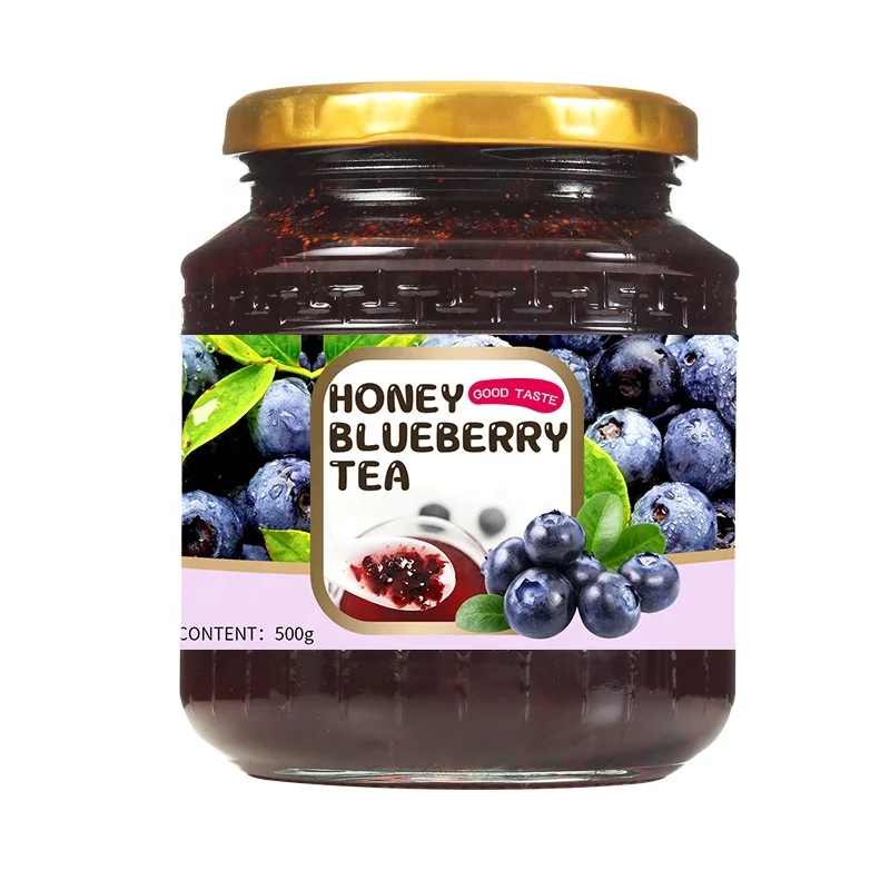 
500g Fresh Canned Blueberry Fruit Jam for Bread honey flow frame 