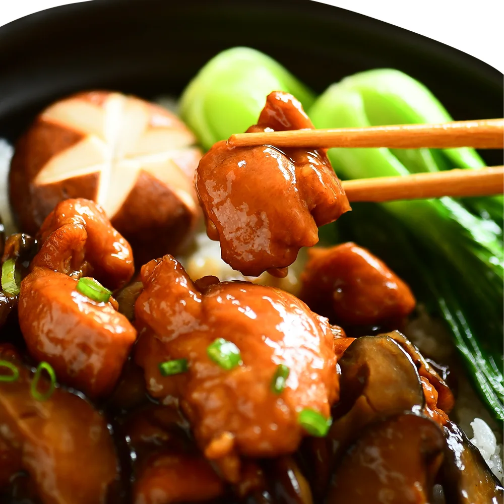 Оптовая продажа, Китайская традиционная еда с подогревом, мгновенная замороженная еда, грибы, курица подходит для ресторана