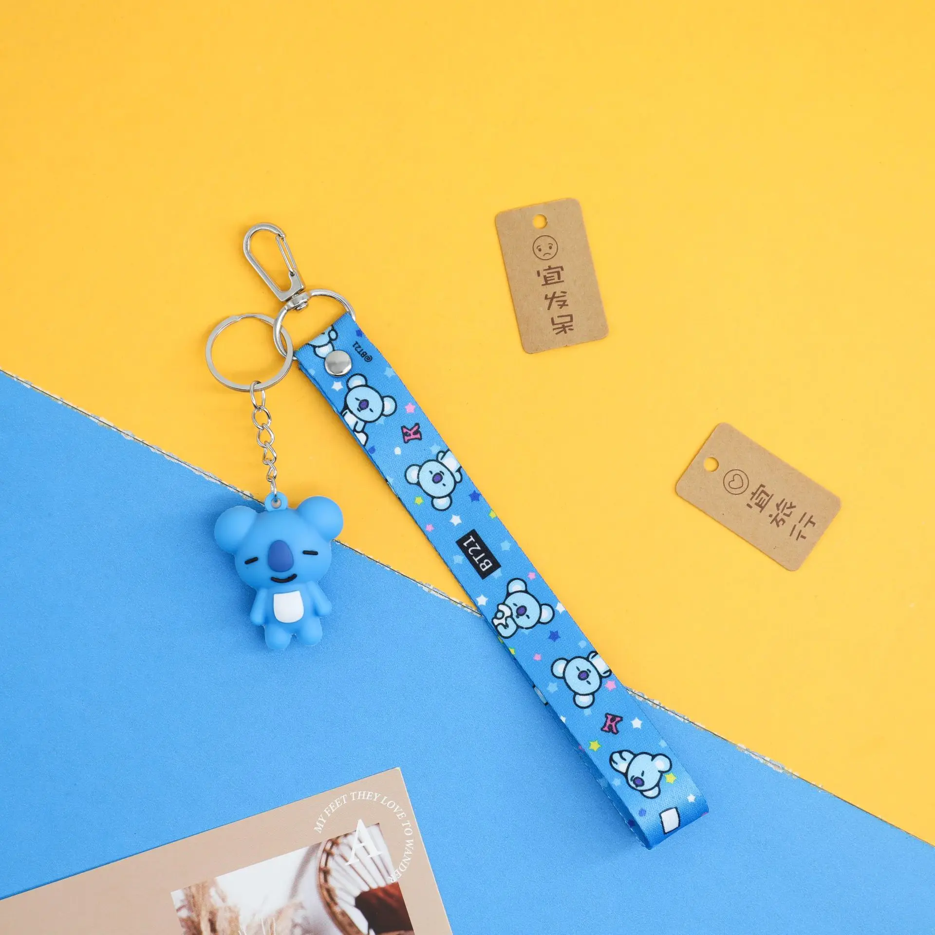 New Korean bt21 bulletproof youth group cartoon doll key chain bag pendant BTS