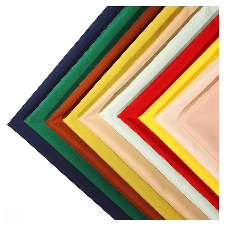 Ultra light and soft 50 colors pongee polyester microfiber fabric down jacket, lining fabric cash commodity with color swatch