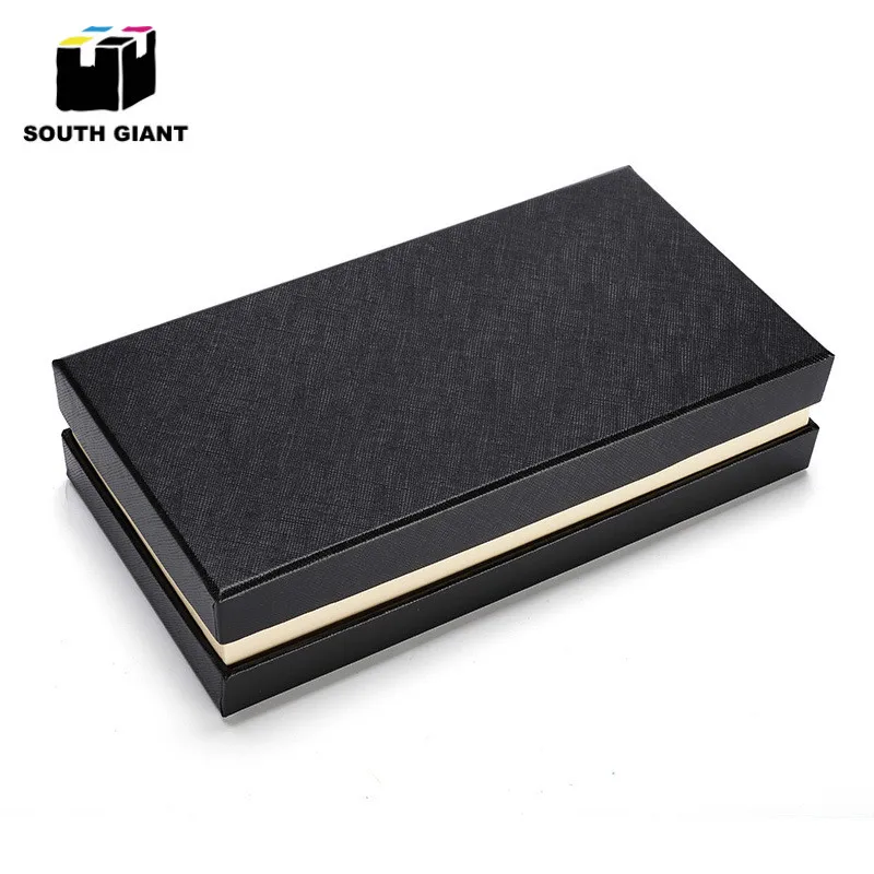 
Personalize Logo Luxury Black Jewelry Belt Cardboard Gift Packaging Wallet Boxes 