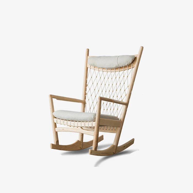 Wholesale Antique Style Home Furniture Wooden Lounge Chair Solid Wood Rocking Living Room Recliner Chair