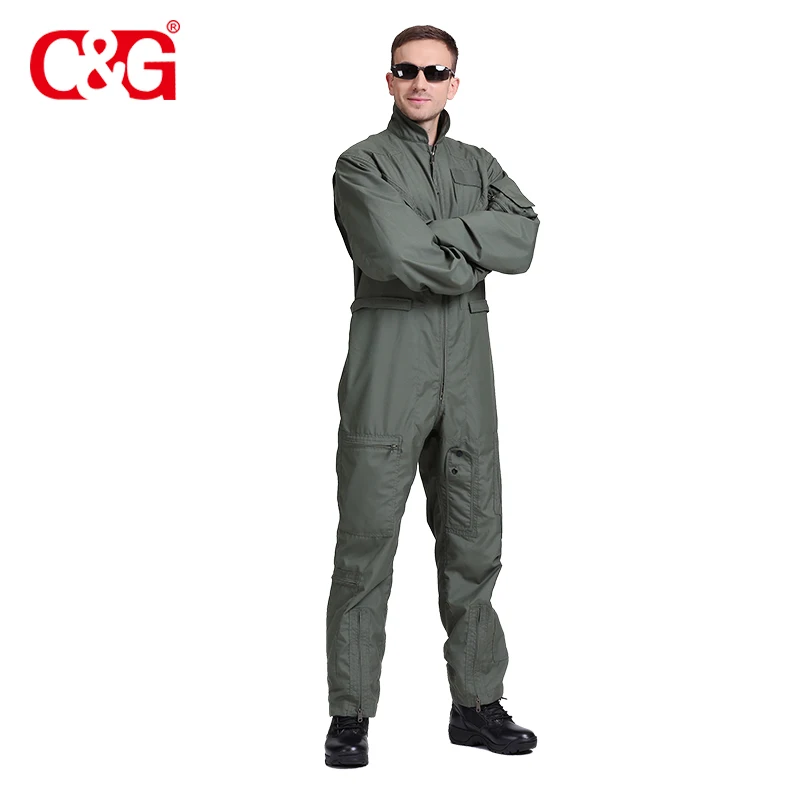 150GSM  mens overalls pilot With ISO11612 certificate Dupont Authorized pilot coveralls