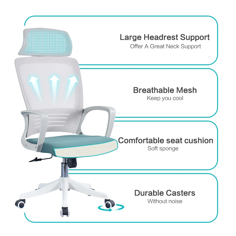 Manufacturer Wholesale Swivel Fabric Adjustable Manager Mesh Executive Chairs Ergonomic Office Chairs