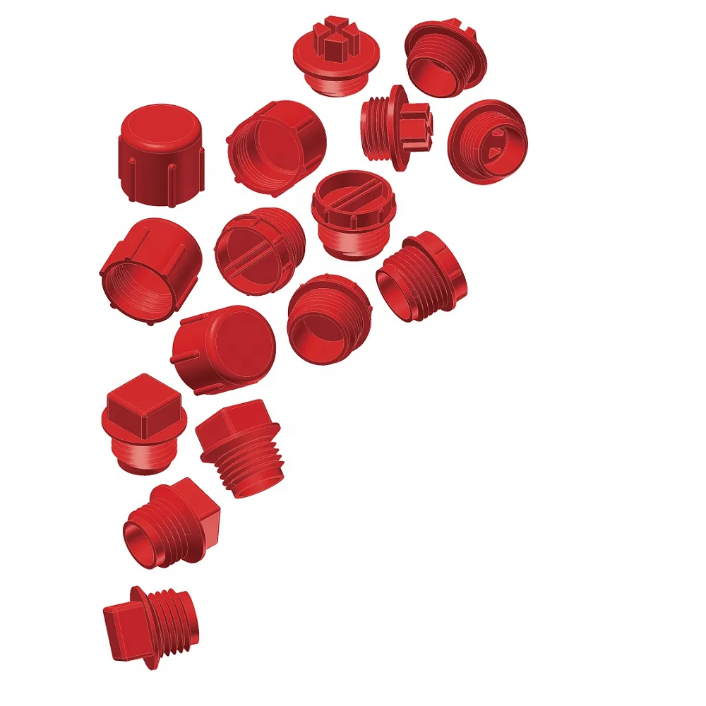 BSP thread male cap plastic male threaded sealing plugs